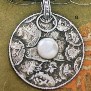 Silpada Oxidized Sterling Silver Pendant w/ Pearl